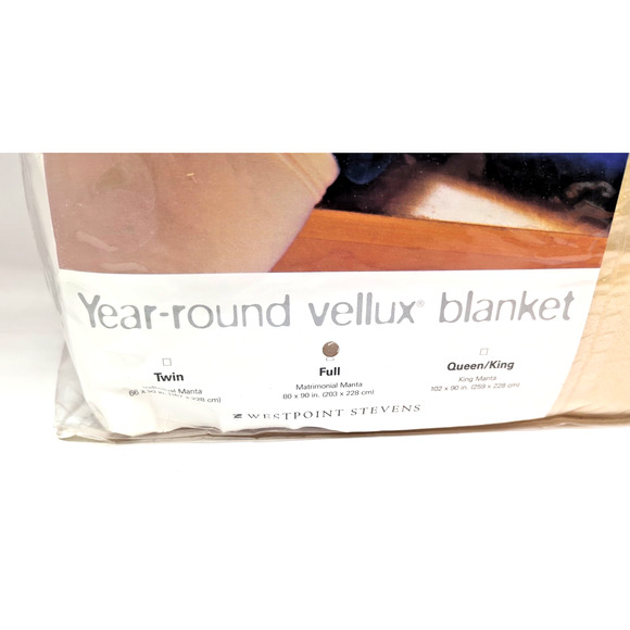 NIP Vintage VELLUX WestPoint Stevens Full Size Blanket for JC Penney Ivory - Picture 2 of 4